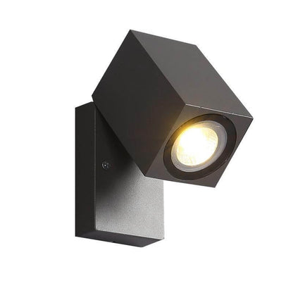 Pike Adjustable Spot Sconce, Black Grey IP65 Waterproof GU10 Outdoor Spotlight for Tree & House Number