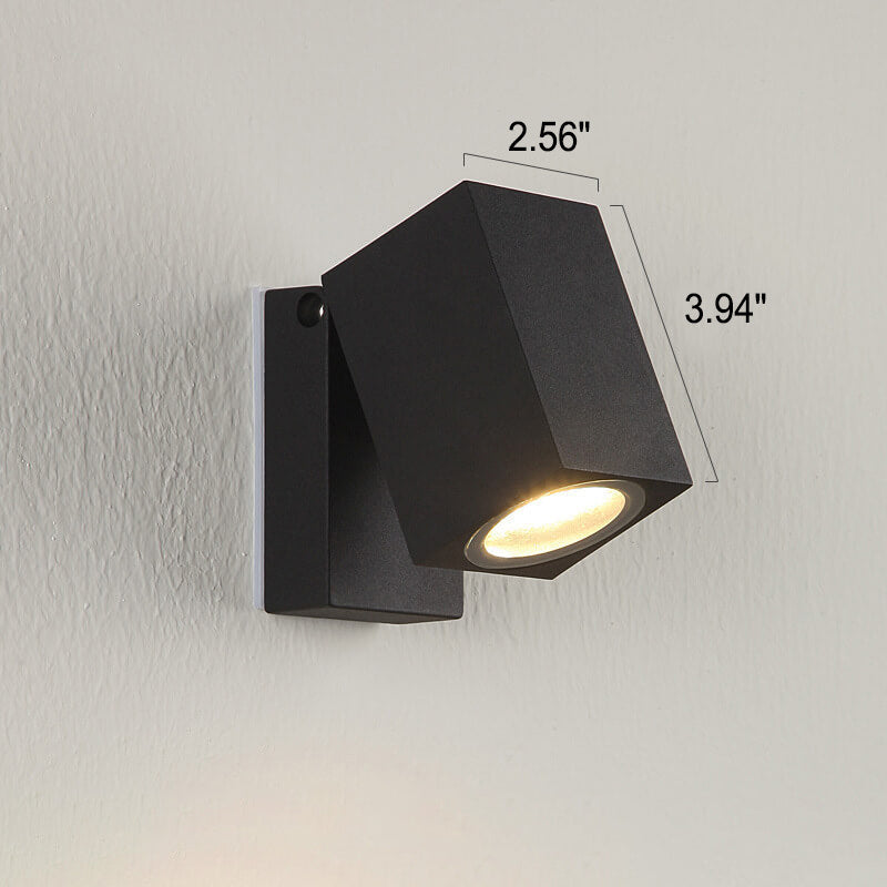 Pike Adjustable Spot Sconce, Black Grey IP65 Waterproof GU10 Outdoor Spotlight for Tree & House Number