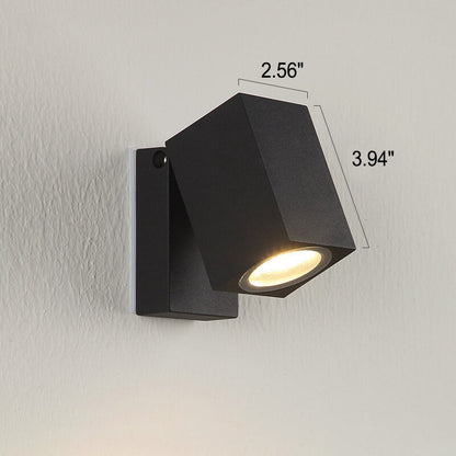 Pike Adjustable Spot Sconce, Black Grey IP65 Waterproof GU10 Outdoor Spotlight for Tree & House Number