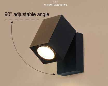 Pike Adjustable Spot Sconce, Black Grey IP65 Waterproof GU10 Outdoor Spotlight for Tree & House Number