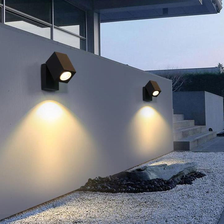 Pike Adjustable Spot Sconce, Black Grey IP65 Waterproof GU10 Outdoor Spotlight for Tree & House Number