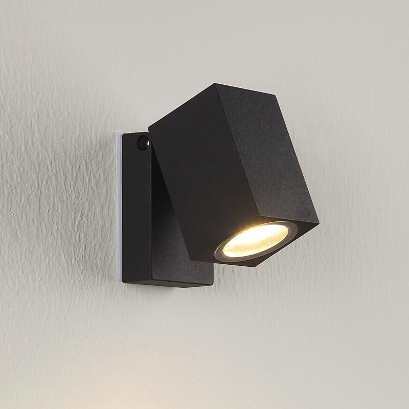 Pike Adjustable Spot Sconce, Black Grey IP65 Waterproof GU10 Outdoor Spotlight for Tree & House Number