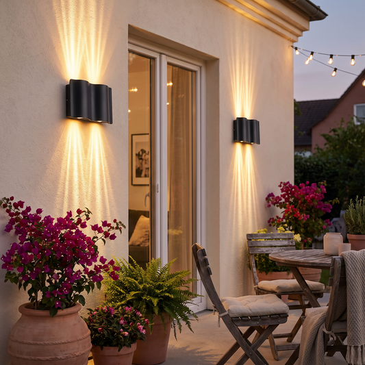 Outdoor lighting in use